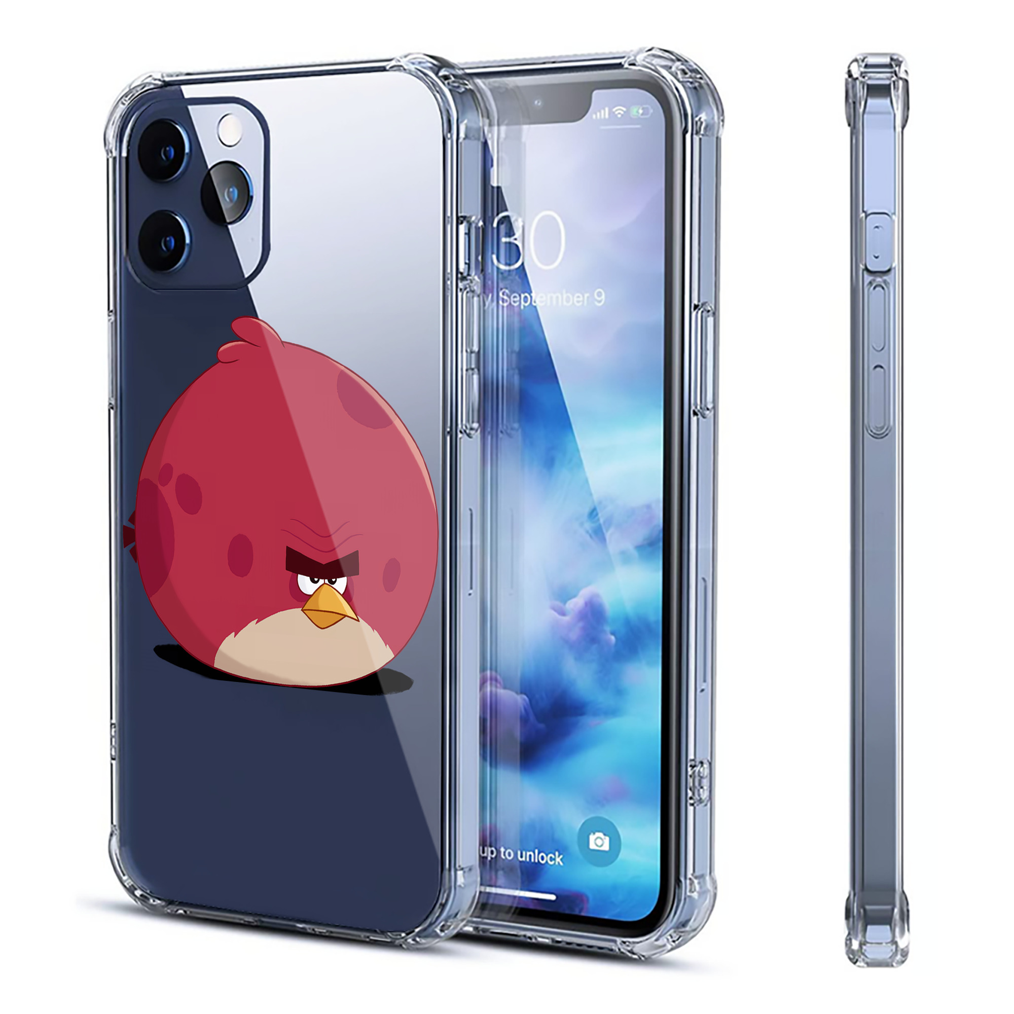 （画像用） Angry Birds アングリーバード 【iPhone 12シリーズ対応】透明スマホケース（クリアソフトケース）